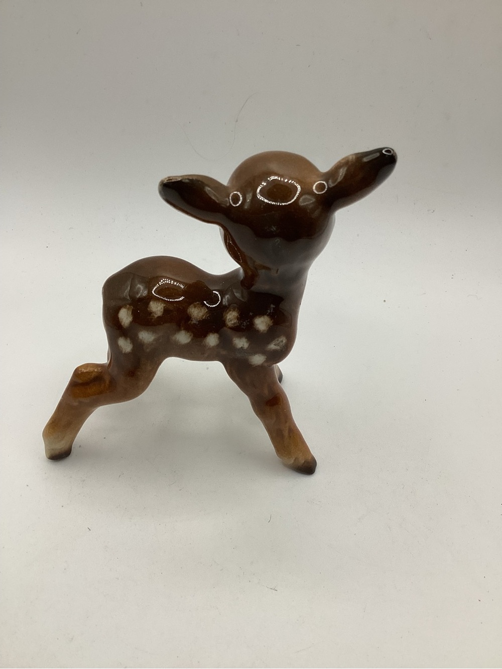 GOEBEL FAWN vtg spotted deer figurine statue ceramic germany doe baby animal art - Picture 2 of 5